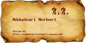 Nádudvari Norbert névjegykártya