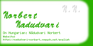 norbert nadudvari business card