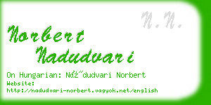 norbert nadudvari business card